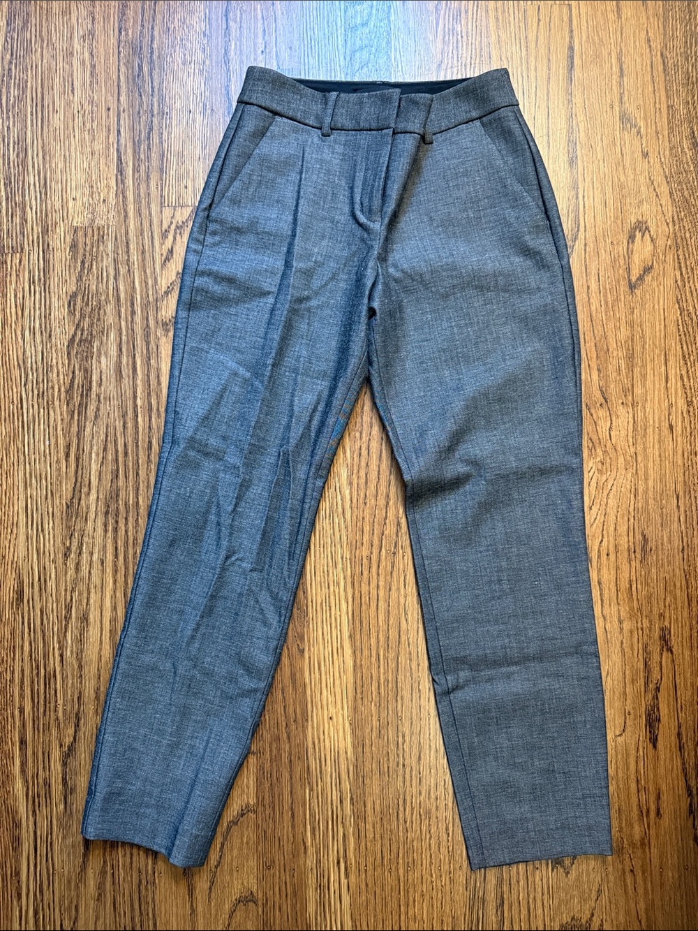 Express Women's Gray Columnist Ankle Mid Rise Dress Pants